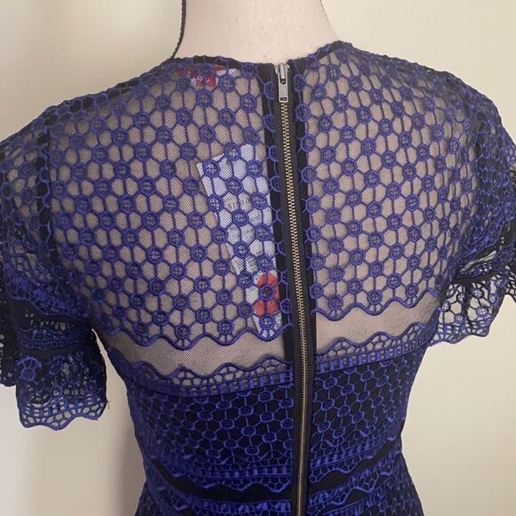 NWT Parker Ultraviolet Ruffle Lace Dress Size XS - Picture 12 of 14